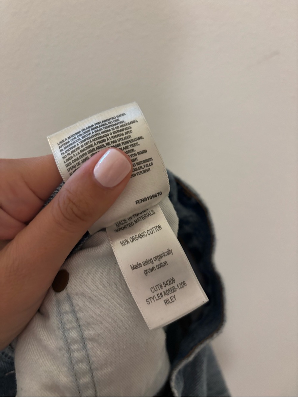 AGOLDE Riley high-rise straight leg jeans light wash distressed knee detailing - Picture 5 of 5